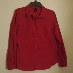 Worthington | Womens Long Sleeve Button Down Top